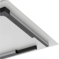 LED-Plafondi Eglo Zampote 25W 38x38cm himmennettävä valkoinen/musta