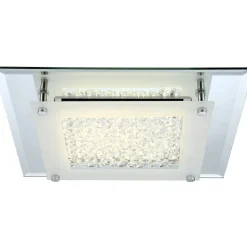 LED-plafondi Globo Liana 28x28cm 12W teräs