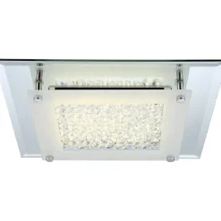 LED-plafondi Globo Liana 36x36cm 17W teräs