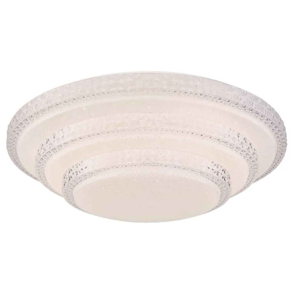 LED-plafondi Globo Magnifique Ø49,5cm 30W himmennettävä valkoinen