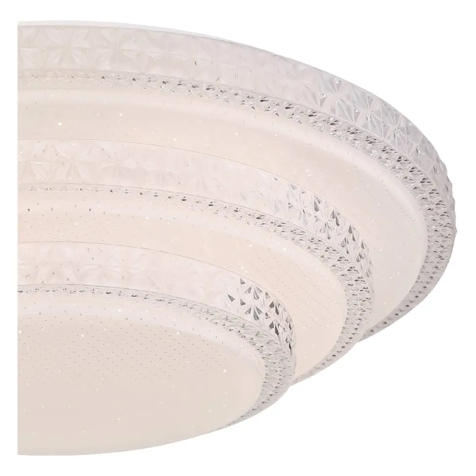LED-plafondi Globo Magnifique Ø49,5cm 30W himmennettävä valkoinen