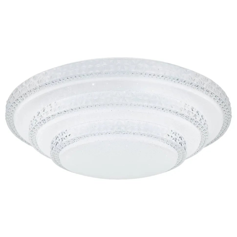 LED-plafondi Globo Magnifique Ø49,5cm 30W himmennettävä valkoinen