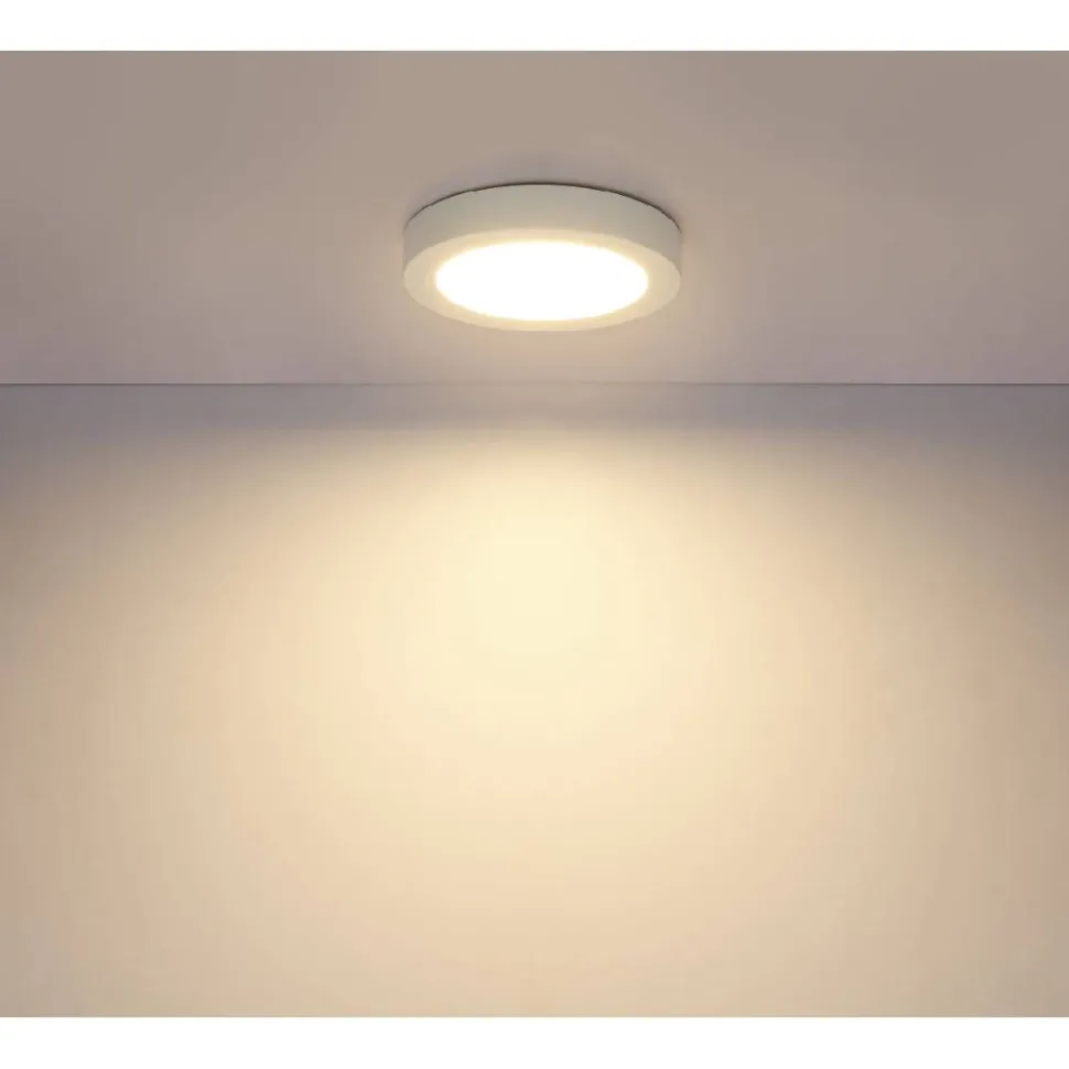 LED-plafondi Globo Paula Ø22,6cm 18W valkoinen