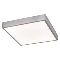 LED-plafondi Globo Vitos 22x22cm 28W himmennettävä mattanikkeli