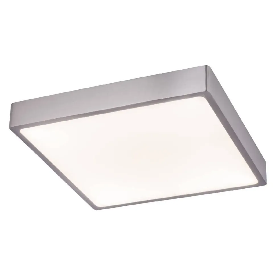 LED-plafondi Globo Vitos 22x22cm 28W himmennettävä mattanikkeli