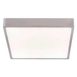 LED-plafondi Globo Vitos 22x22cm 28W himmennettävä mattanikkeli
