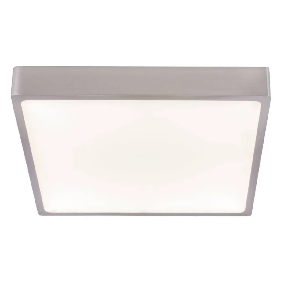 LED-plafondi Globo Vitos 22x22cm 28W himmennettävä mattanikkeli