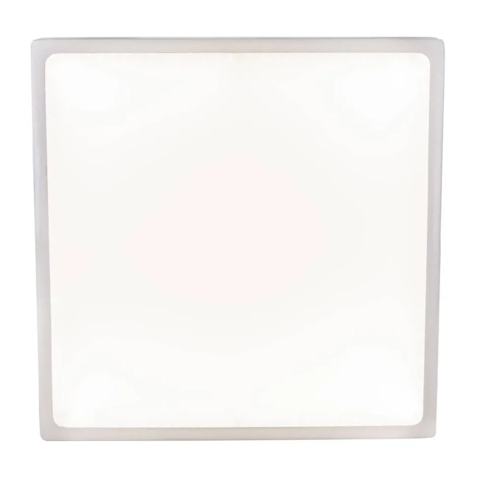 LED-plafondi Globo Vitos 22x22cm 28W himmennettävä mattanikkeli