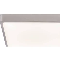 LED-plafondi Globo Vitos 22x22cm 28W himmennettävä mattanikkeli