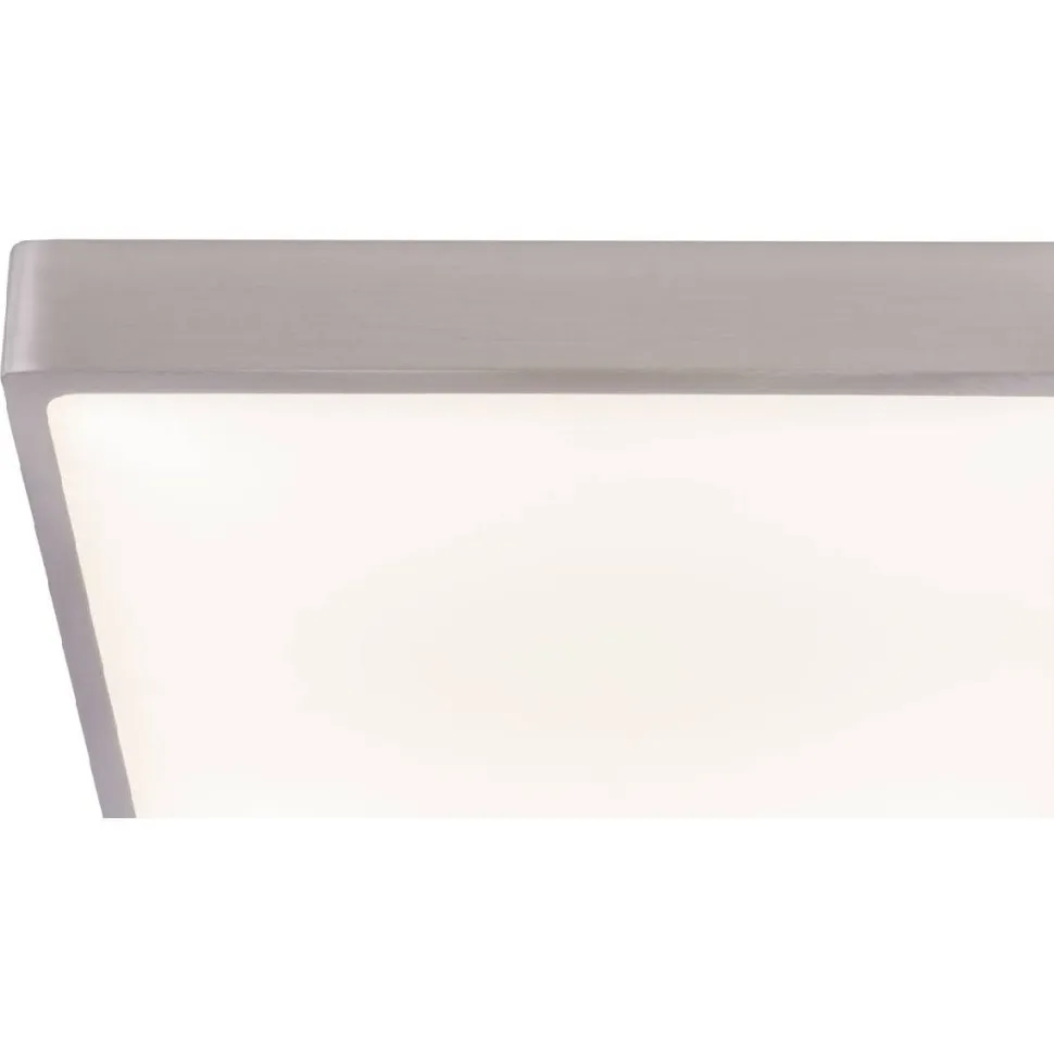 LED-plafondi Globo Vitos 22x22cm 28W himmennettävä mattanikkeli