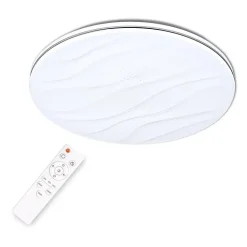 LED-plafondi Polux Desert Ø38cm 24W himmennettävä valkoinen