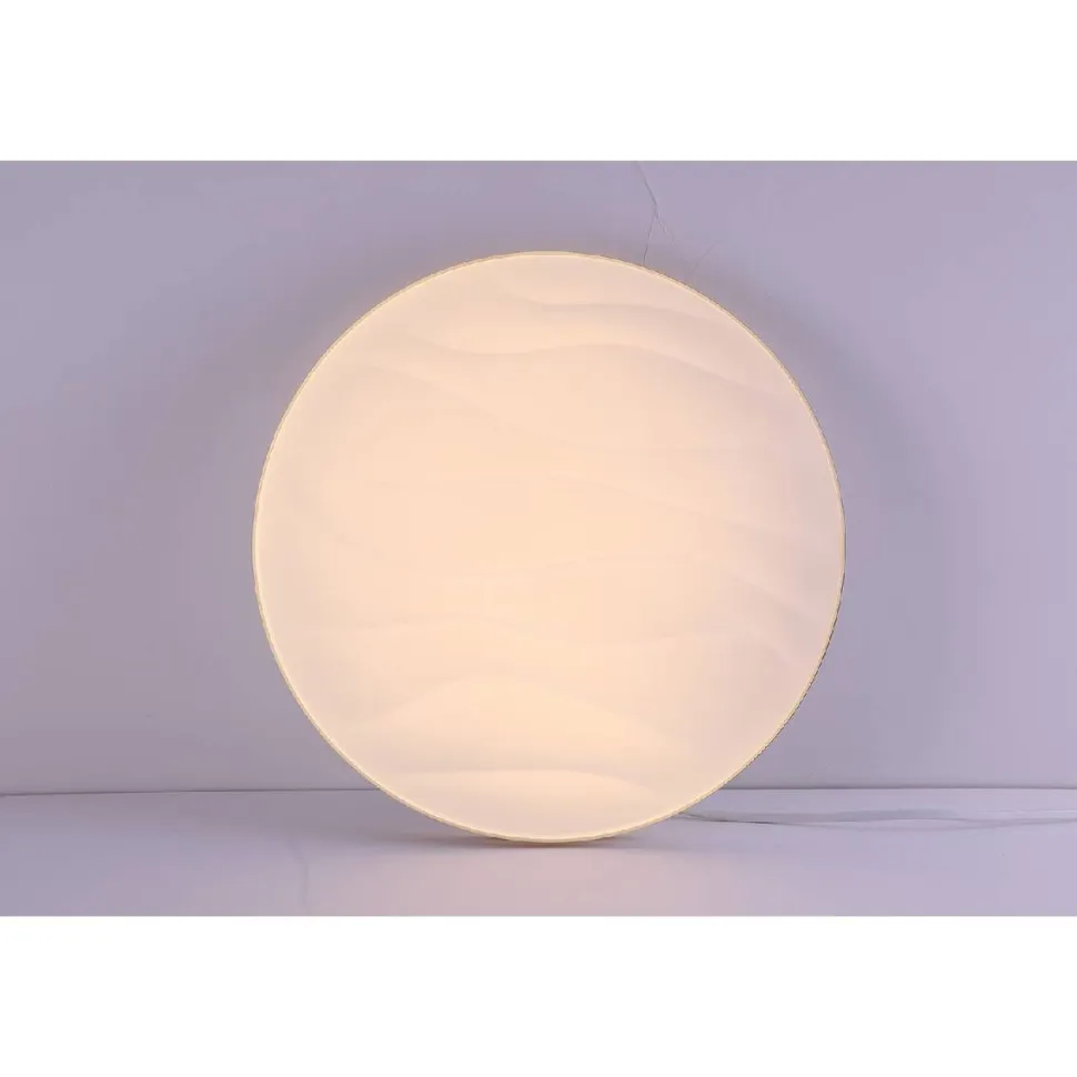 LED-plafondi Polux Desert Ø48cm 36W himmennettävä valkoinen