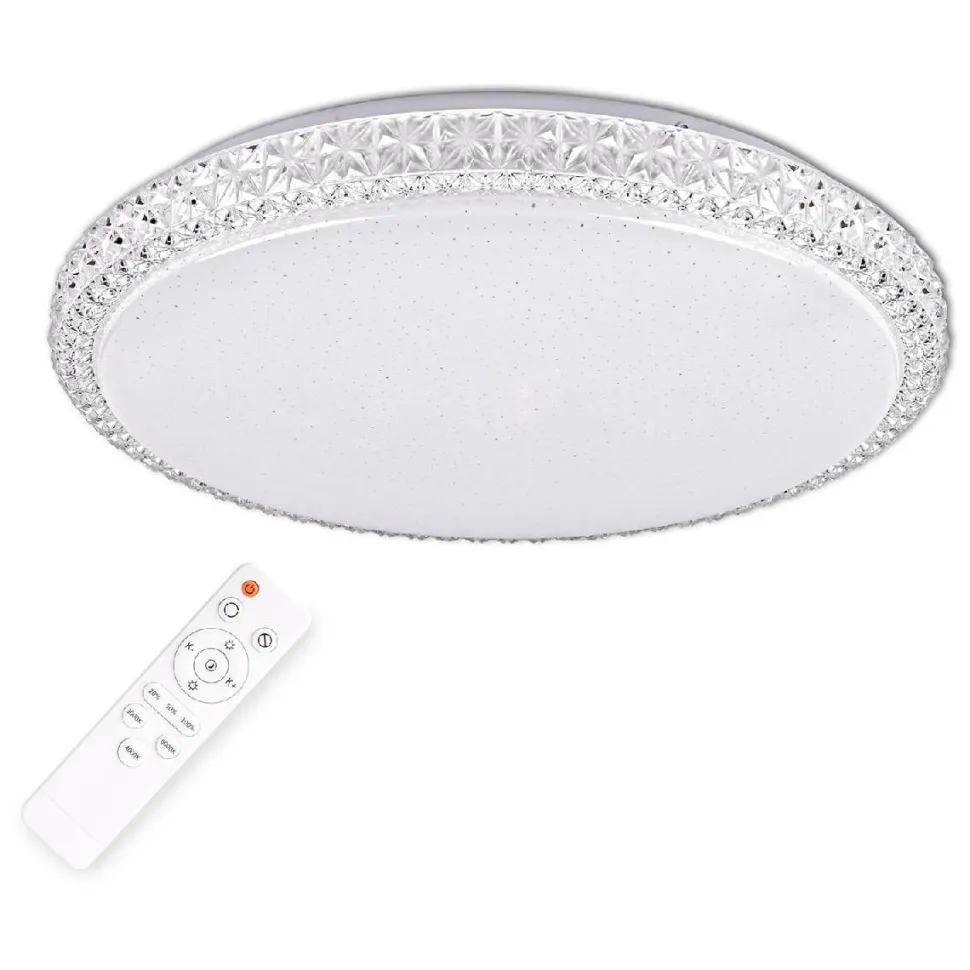 LED-plafondi Polux Irina Ø40cm 24W himmennettävä valkoinen