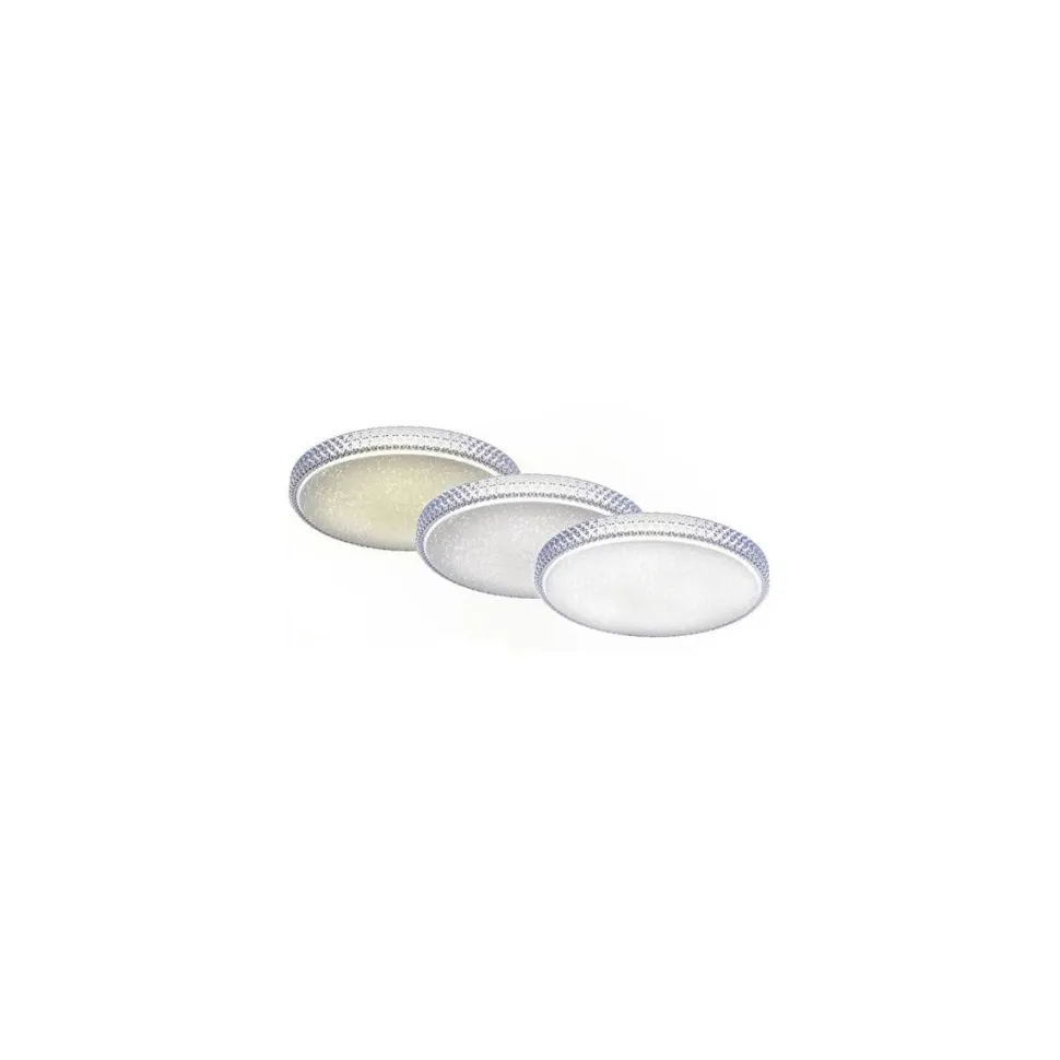 LED-plafondi Polux Irina Ø40cm 24W himmennettävä valkoinen