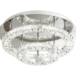 LED-plafondi Toneria Ø 550x220 mm kromi kristalli