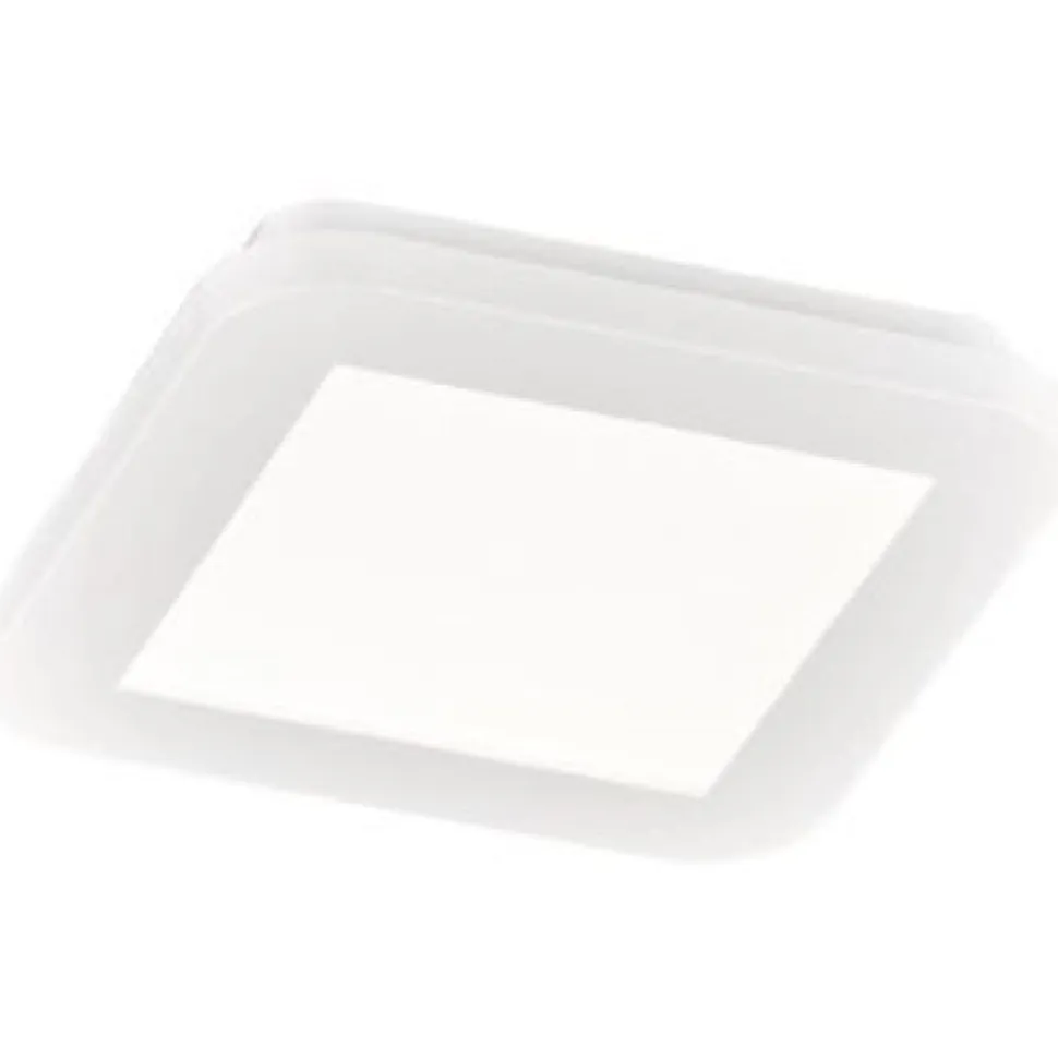 LED-plafondi Trio Camillus 17x17 cm valkoinen IP44