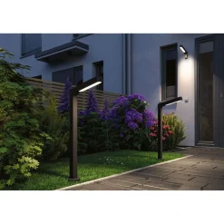 LED-pollarivalaisin Paulmann Plug & Shine Ito, IP65, 3000K, pystysuuntainen säätö, antrasiitti