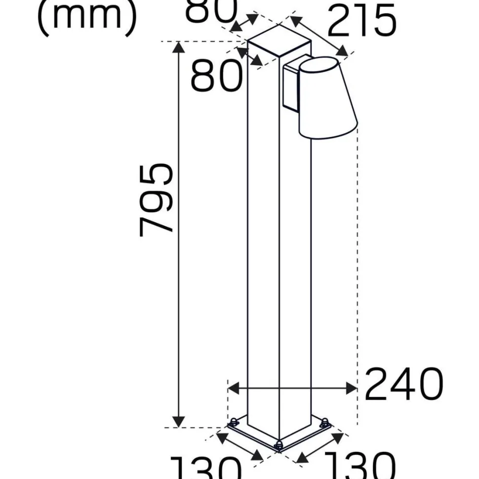 LED-pollarivalaisin Hide-a-lite Cone Pillar 3000K antrasiitti