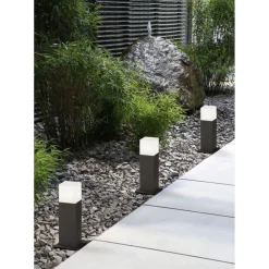 LED-pollarivalaisin Hudson 85x85x300 mm matala antrasiitti