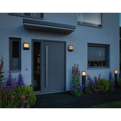 LED-pollarivalaisin liike- ja hämärätunnistimella Paulmann Padea, Smart Home Zigbee 3.0, IP44, antrasiitti