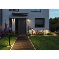 LED-pollarivalaisin liiketunnistimella Paulmann Caissa, 79.3cm, IP44, 3000K, antrasiitti