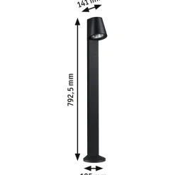 LED-pollarivalaisin liiketunnistimella Paulmann Caissa, 79.3cm, IP44, 3000K, antrasiitti