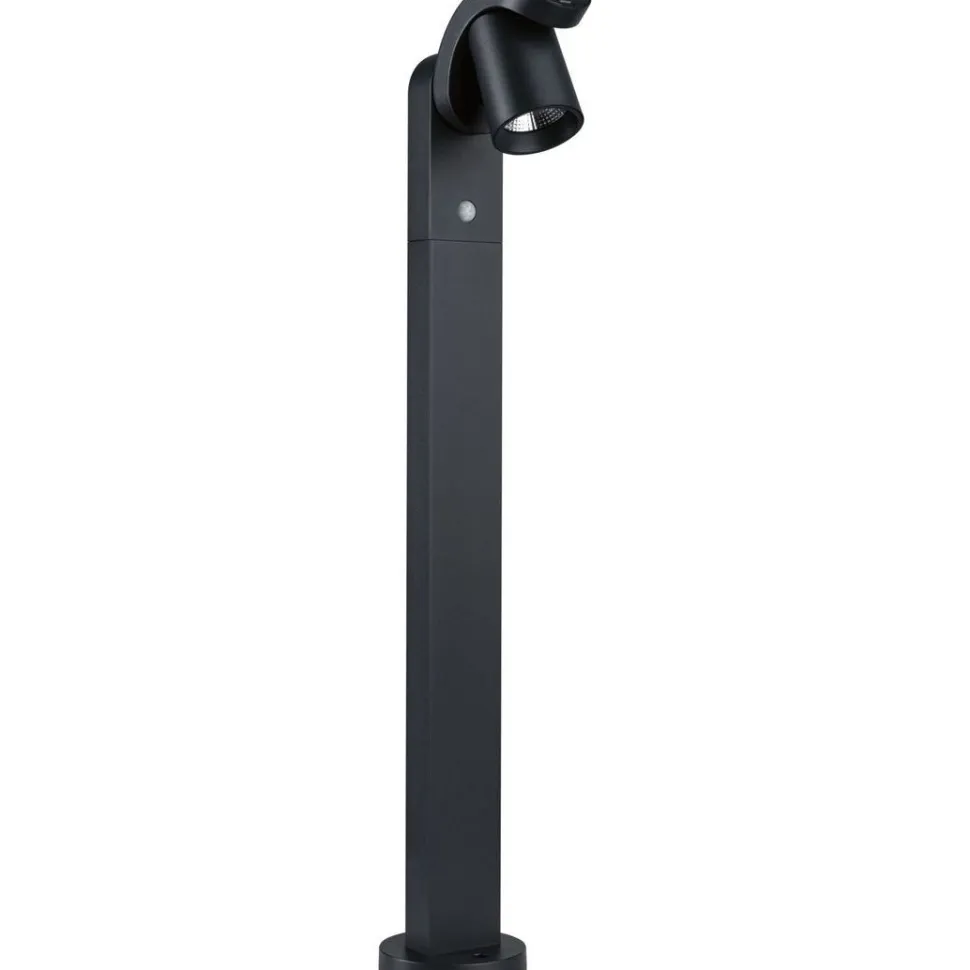 LED-pollarivalaisin liiketunnistimella Paulmann Cuff, 78.2cm, IP44, 3000K, korroosionkestävä, antrasiitti