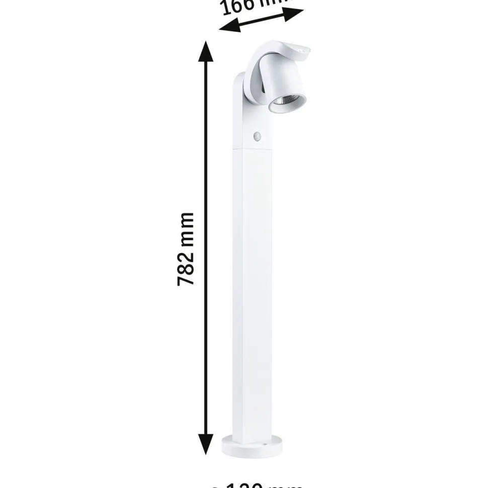 LED-pollarivalaisin liiketunnistimella Paulmann Cuff, 78.2cm, IP44, 3000K, korroosionkestävä, antrasiitti