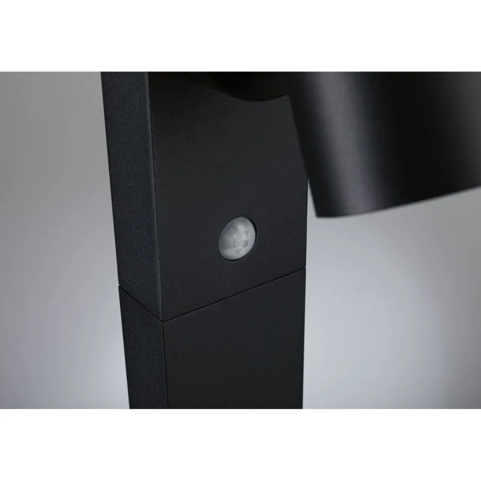 LED-pollarivalaisin liiketunnistimella Paulmann Cuff, 78.2cm, IP44, 3000K, korroosionkestävä, antrasiitti