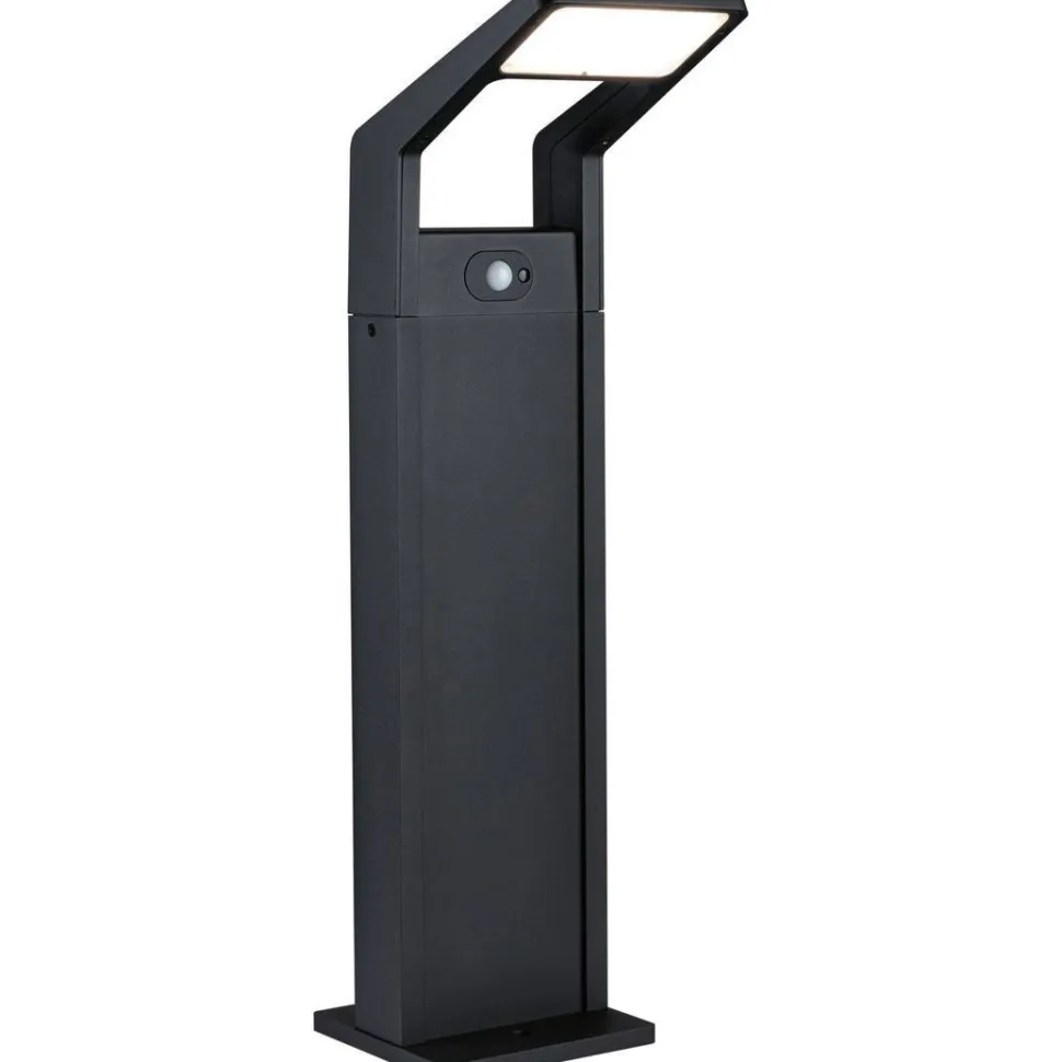 LED-pollarivalaisin liiketunnistimella Paulmann Juntea, 58.5cm, IP44, 3000K, antrasiitti