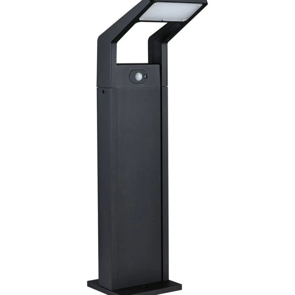 LED-pollarivalaisin liiketunnistimella Paulmann Juntea, 58.5cm, IP44, 3000K, antrasiitti