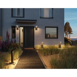 LED-pollarivalaisin liiketunnistimella Paulmann Juntea, 58.5cm, IP44, 3000K, antrasiitti