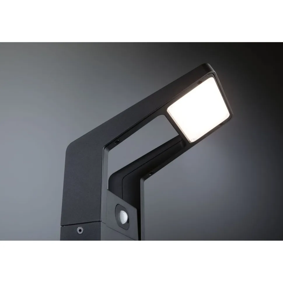 LED-pollarivalaisin liiketunnistimella Paulmann Juntea, 58.5cm, IP44, 3000K, antrasiitti