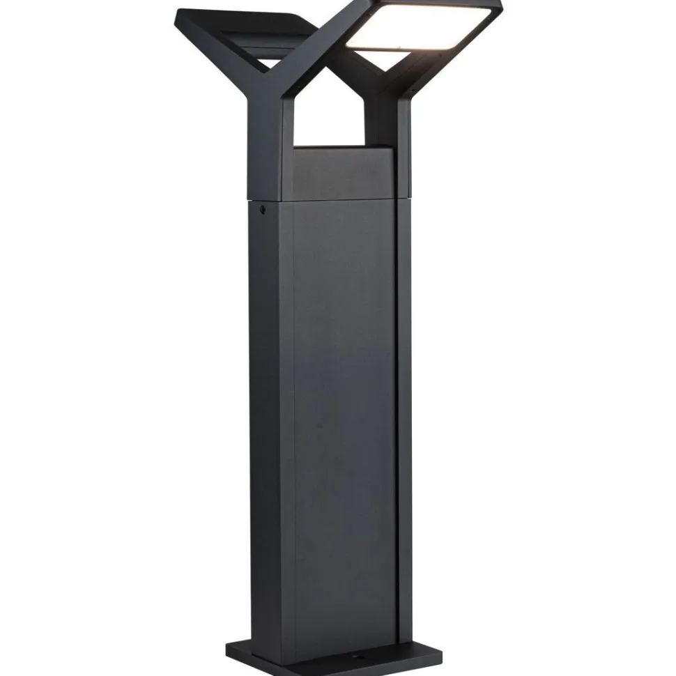 LED-pollarivalaisin liiketunnistimella Paulmann Juntea, 2-osainen, 58.5cm, IP44, 3000K, antrasiitti