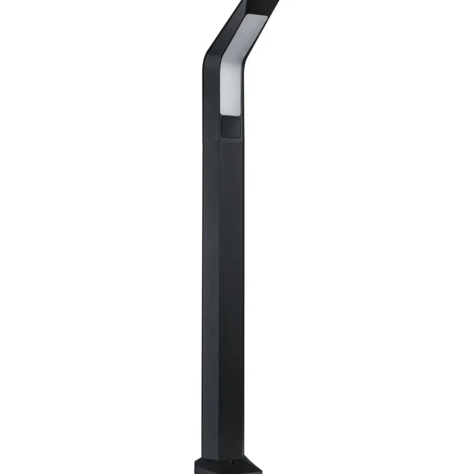 LED-pollarivalaisin liiketunnistimella Paulmann Merano, IP44, 91cm, 3000K, korroosionkestävä, antrasiitti