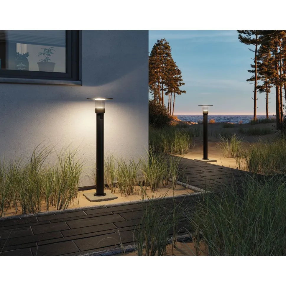 LED-pollarivalaisin liiketunnistimella Paulmann Sienna, 78cm, IP44, 3000K, korroosionkestävä, antrasiitti