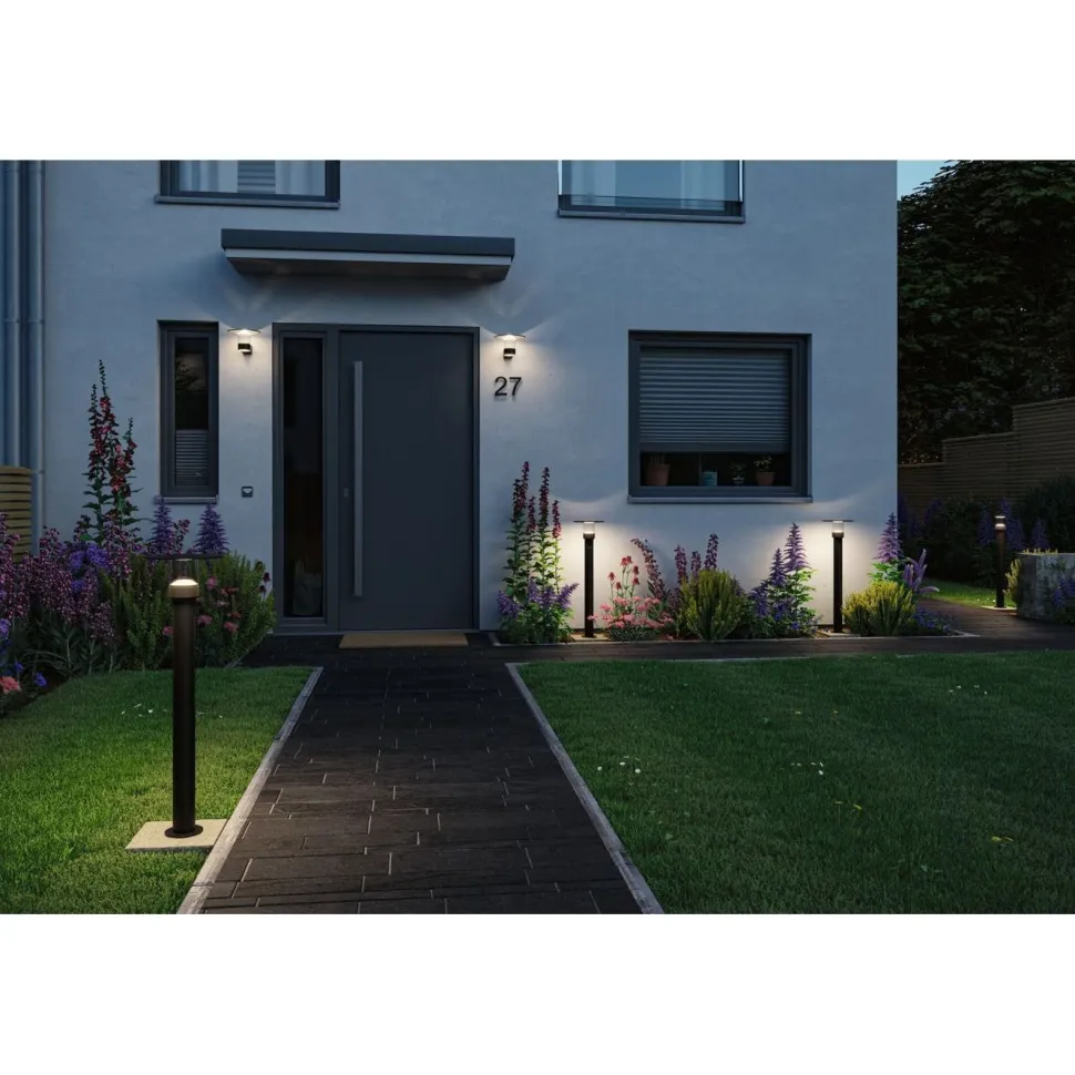 LED-pollarivalaisin liiketunnistimella Paulmann Sienna, 78cm, IP44, 3000K, korroosionkestävä, antrasiitti