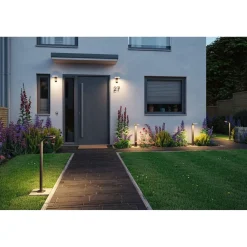 LED-pollarivalaisin liiketunnistimella Paulmann Zenera, 67cm, IP44, 3000K, korroosionkestävä, antrasiitti