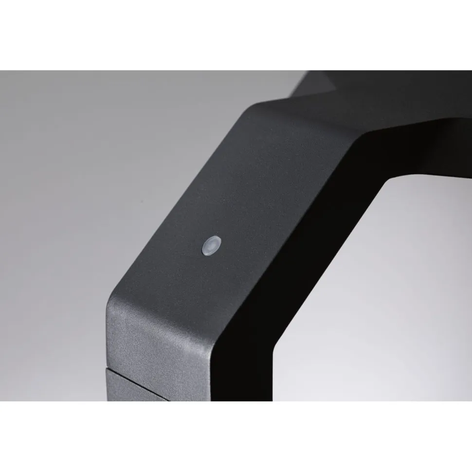 LED-pollarivalaisin liiketunnistimella Paulmann Zenera, 67cm, IP44, 3000K, korroosionkestävä, antrasiitti