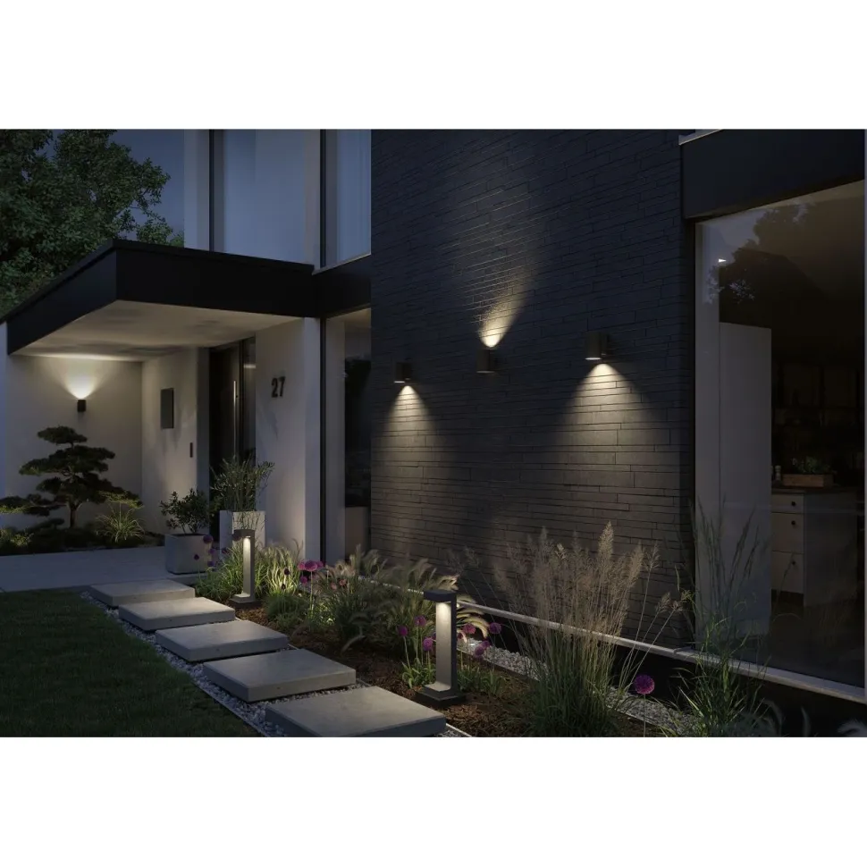 LED-pollarivalaisin Paulmann Concrea, IP65, 61.6cm, 3000K, betoni