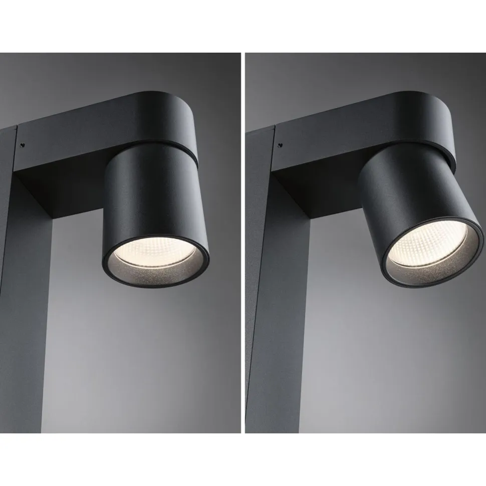 LED-pollarivalaisin Paulmann Kimu, IP44, 82.2cm, 3000K, antrasiitti