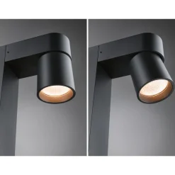 LED-pollarivalaisin Paulmann Kimu, 2-osainen, IP44, 82.2cm, 3000K, antrasiitti