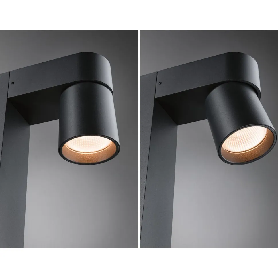 LED-pollarivalaisin Paulmann Kimu, 2-osainen, IP44, 82.2cm, 3000K, antrasiitti