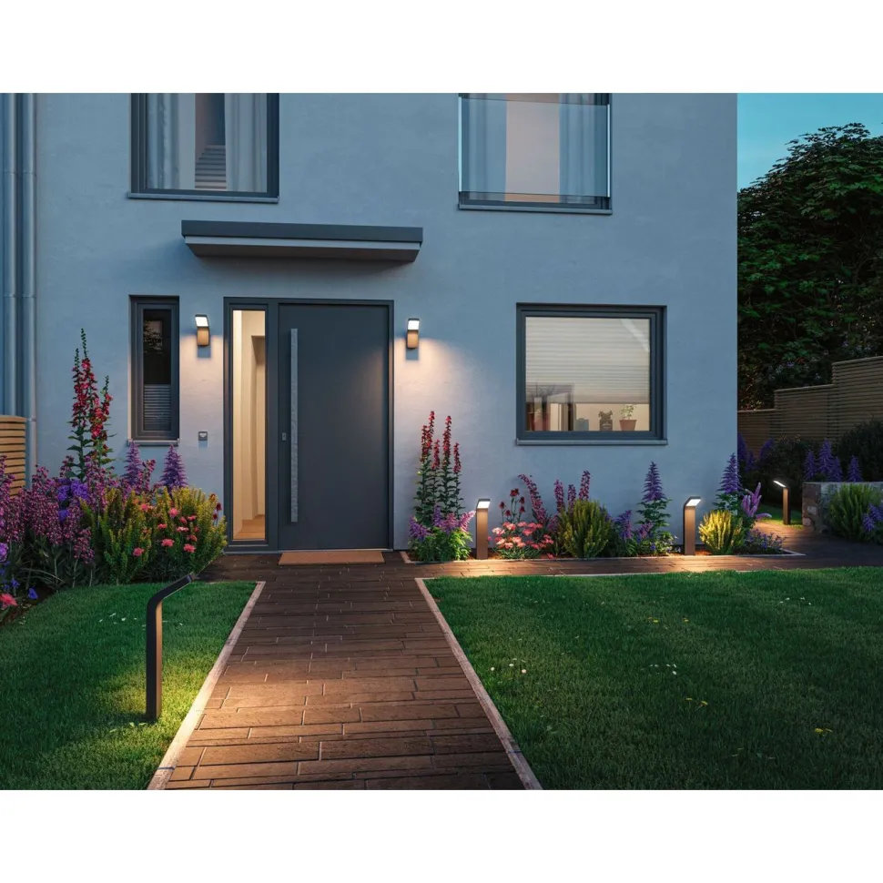 LED-pollarivalaisin Paulmann Kulma, 50cm, IP44, 3000K, korroosionkestävä, antrasiitti