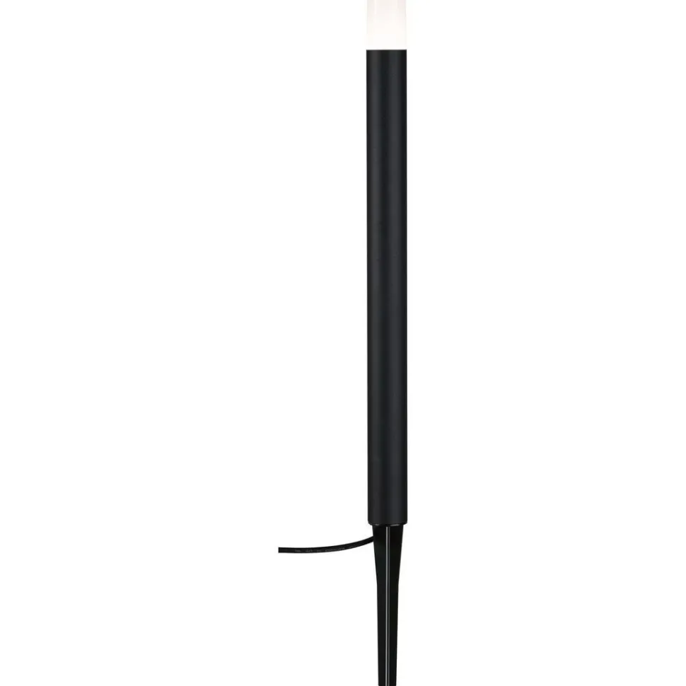 LED-pollarivalaisin Paulmann Plug & Shine Flarea, IP65, 20cm, 3000K, musta