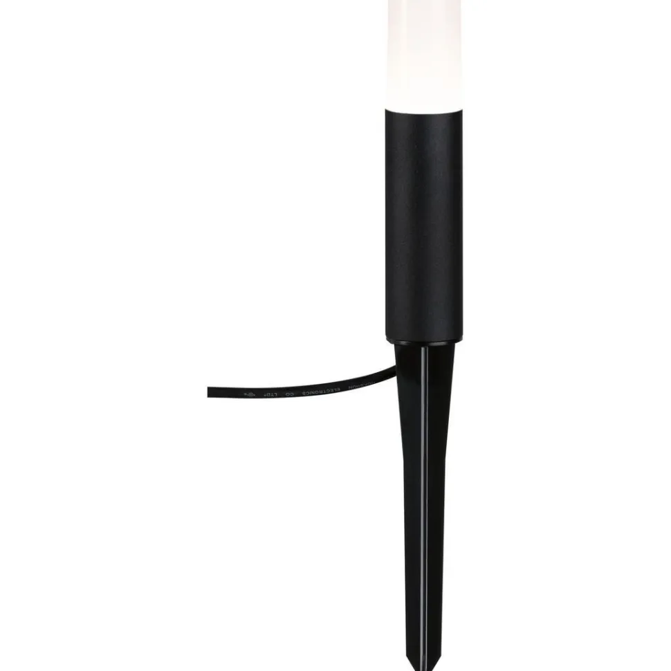 LED-pollarivalaisin Paulmann Plug & Shine Flarea, IP65, 20cm, 3000K, musta