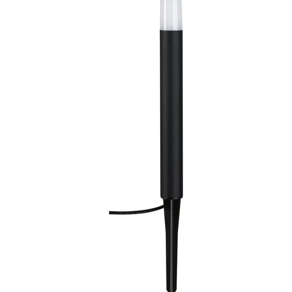 LED-pollarivalaisin Paulmann Plug & Shine Flarea, IP65, 20cm, 3000K, musta