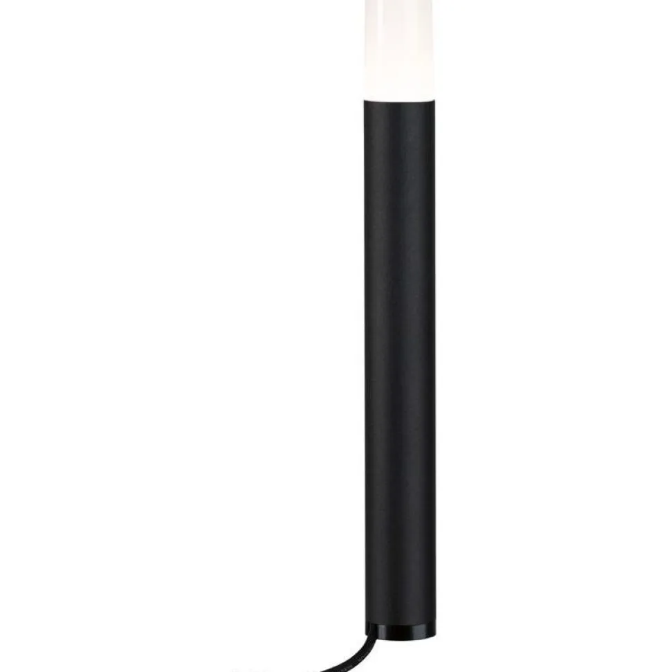 LED-pollarivalaisin Paulmann Plug & Shine Flarea, IP65, 20cm, 3000K, musta
