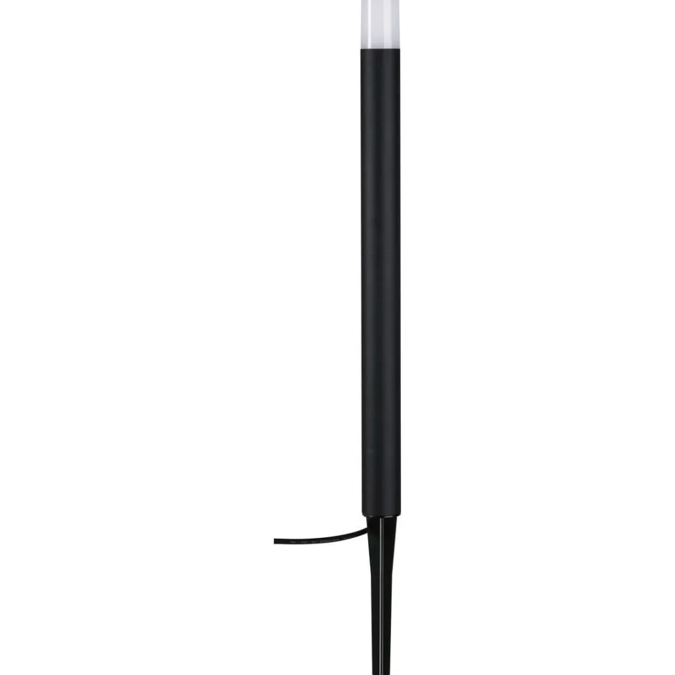 LED-pollarivalaisin Paulmann Plug & Shine Flarea, IP65, 20cm, 3000K, musta