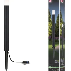 LED-pollarivalaisin Paulmann Plug & Shine Flarea, IP65, 20cm, 3000K, musta